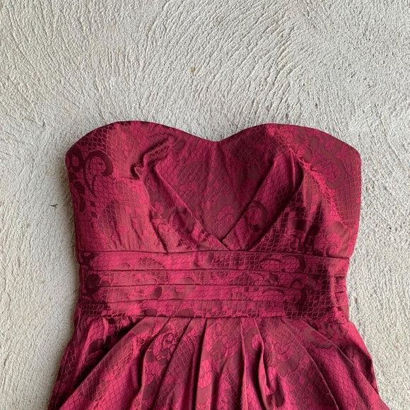 Le Chateau Red Strapless Dress - Picture 3 of 9